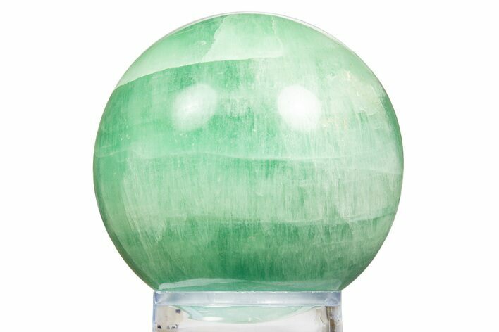Polished Green Fluorite Sphere - Madagascar #304746